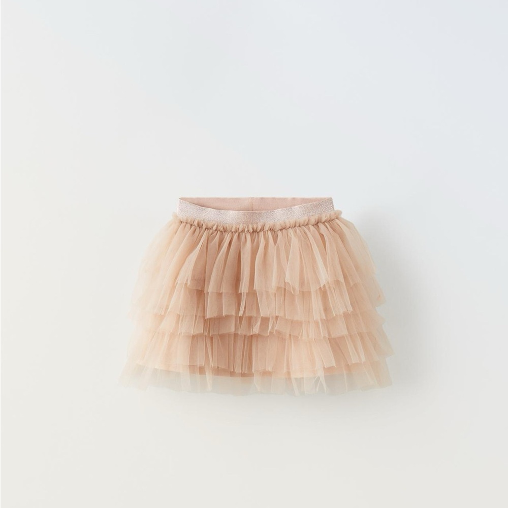 NWT Zara Girls Sparkly Tulle Skirt